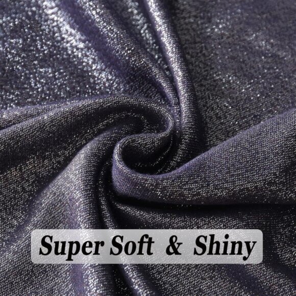Pashmina Shawl Wraps Scarf Formal - Navy & Silver - Picture 4 of 7